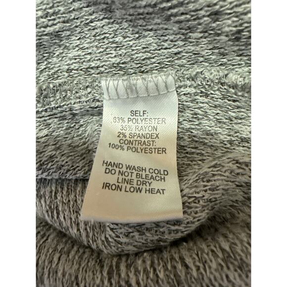 Lulus Women's Gray White Layered Long Sleeve Knit Sweatshirt Sweater Top Size M - Picture 4 of 4